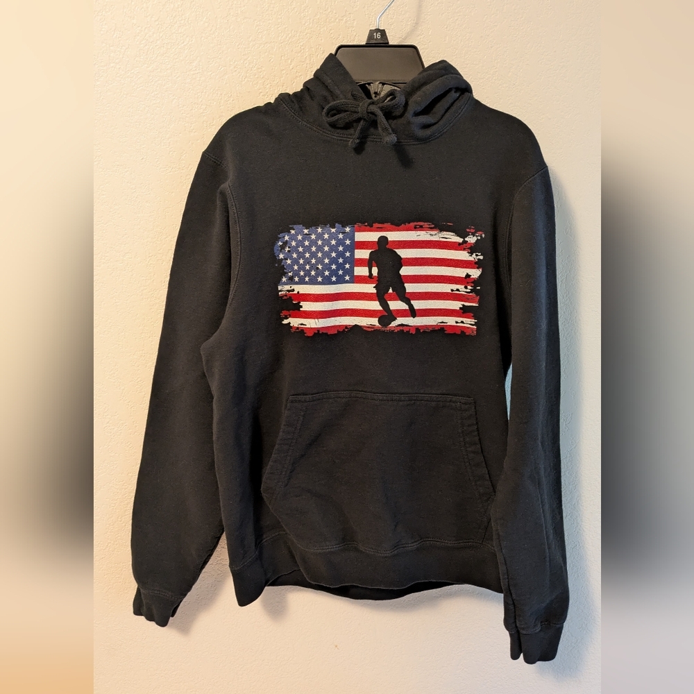 Black Graphic Hoodie Size L - Picture 1 of 3